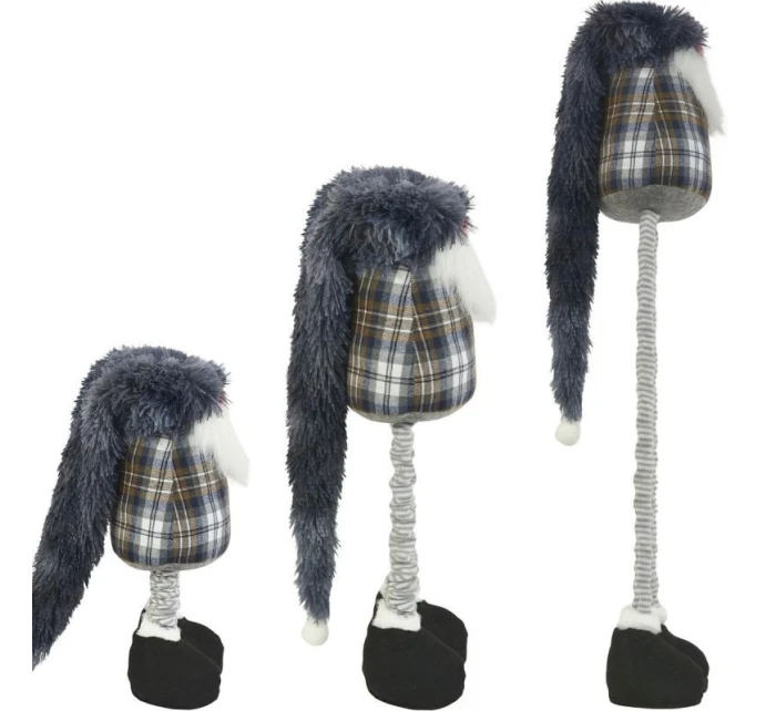 DEKORATÍVNY TRPASLÍK NA TELESKOPE 38-88CM SIVÝ