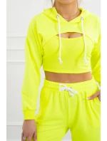 Bavlnená 3dielna sada žltá neónová Bavlnená 3dielna sada žltá neónová
