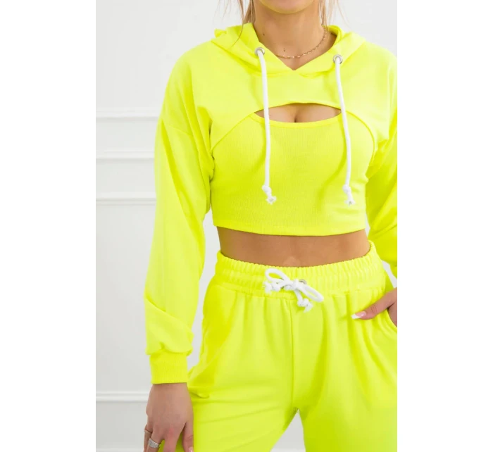 Bavlnená 3dielna sada žltá neónová Bavlnená 3dielna sada žltá neónová