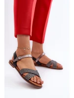 Dámské Ploché Sandály model 21660404 Černé - S.Barski