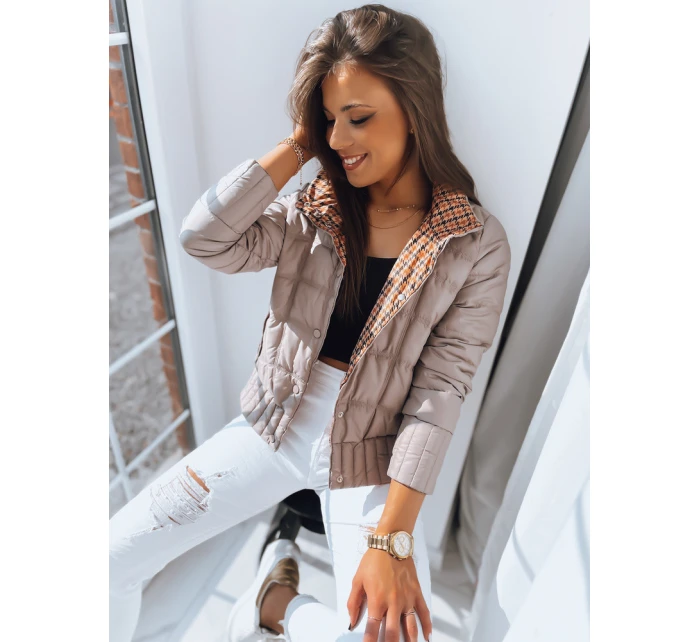 FIORELLA béžová FashionStreet dámska obojstranná prechodná bunda TY3562