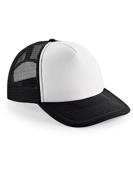 Beechfield B 645 5-panelová čiapka Vintage Trucker 53.0645 čierna/biela