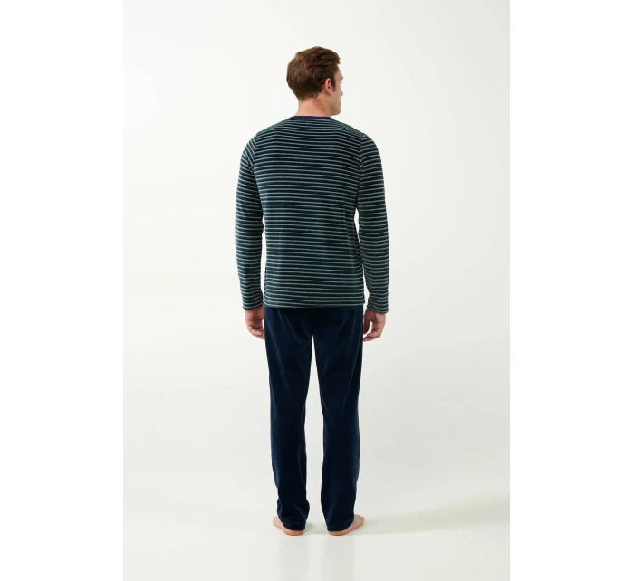 Sametové pruhované pyžamo model 20517127 - Vamp Sametové pruhované pyžamo model 20517127 - Vamp