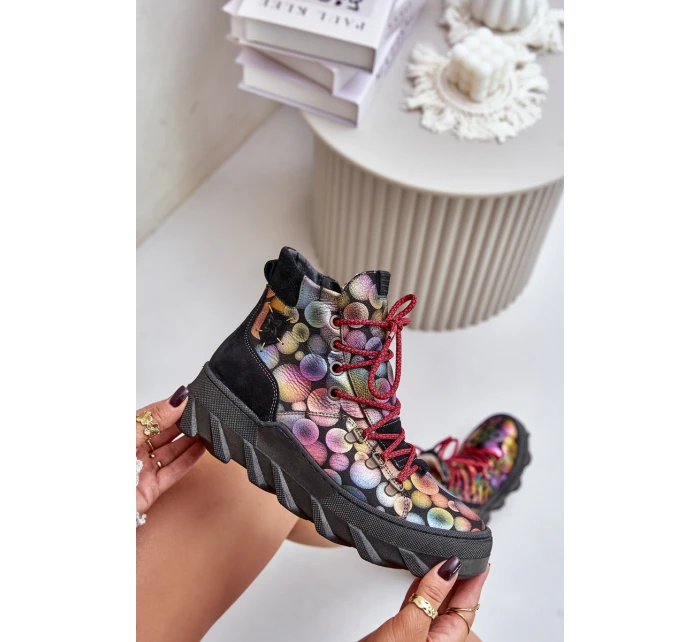 Kožené Dámské Zateplené Boty model 21677245 - Maciejka