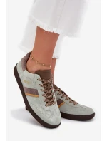 Zamszowe Niskie Sneakersy Damskie Big Star SS274678 HI-POLY SYSTEM Miętowe