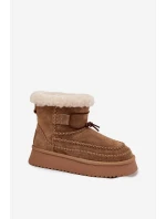Semišové dámské zimní boty s ozdobnými Big Star Camel model 21708676 - Big Star Shoes