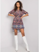 Sukienka DHJ SK model 21409518 granatowy - FPrice Sukienka DHJ SK model 21409518 granatowy - FPrice