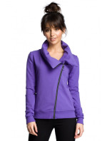 model 18001783 Mikina s kapucí na zip fialová - BeWear