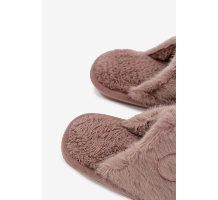 Detské papuče s kožušinou - tmavobéžové Norene Detské papuče s kožušinou - tmavobéžové Norene