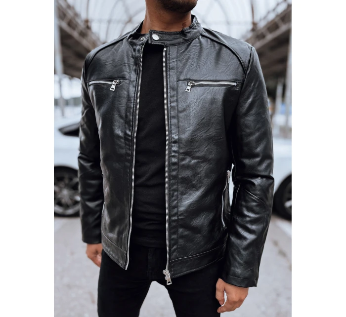 Pánská kožená bunda černá Dstreet model 21978816 - FashionStreet