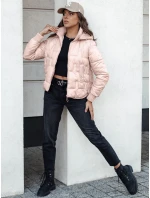Dámská zimní bunda krátká prošívaná s kapucí růžová Dstreet model 21980759 - FashionStreet
