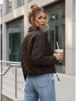 Kurtka przejściowa damska pikowana brązowa model 22025093 - FashionStreet