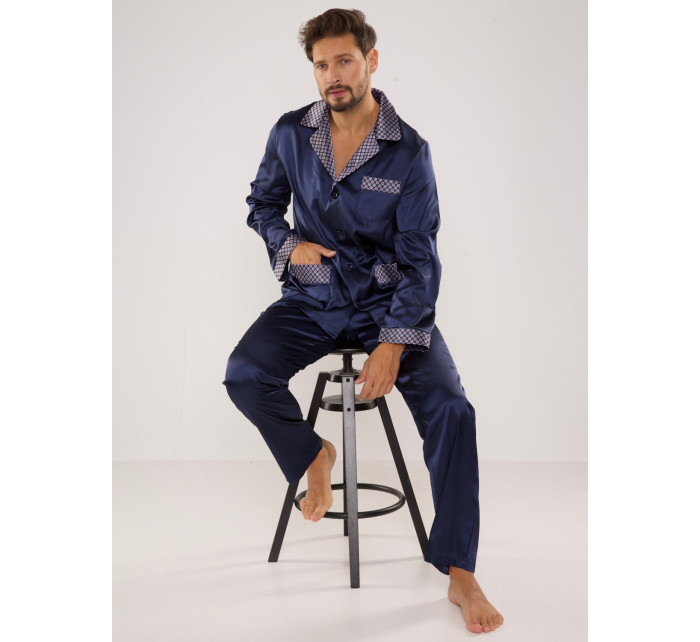 Pánske saténové pyžamo DE LAFENSE 939