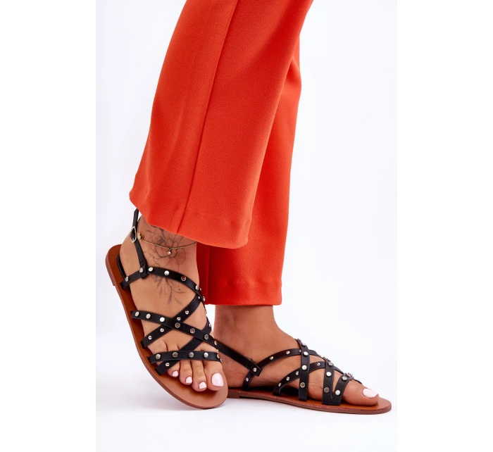 Dámské Sandály S Ozdobami Černá model 21627741 - Boto Dámské Sandály S Ozdobami Černá model 21627741 - Boto