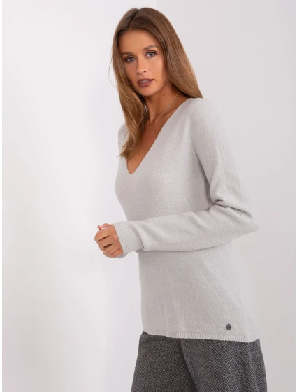 Sweter model 18990740 jasny szary - FPrice