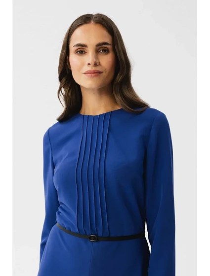 Šaty s předními modré model 18882469 - STYLOVE Šaty s předními modré model 18882469 - STYLOVE