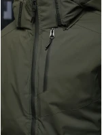 Pánska zimná bunda s kapucňou zelená FashionStreet TX5118 Pánska zimná bunda s kapucňou zelená FashionStreet TX5118