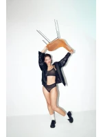 Dámska čipkovaná podprsenka FREE Evolve PU - BLACK - black 0004 - SLOGGI