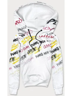 Bílá pánská mikina s potiskem model 18406772 - J.STYLE