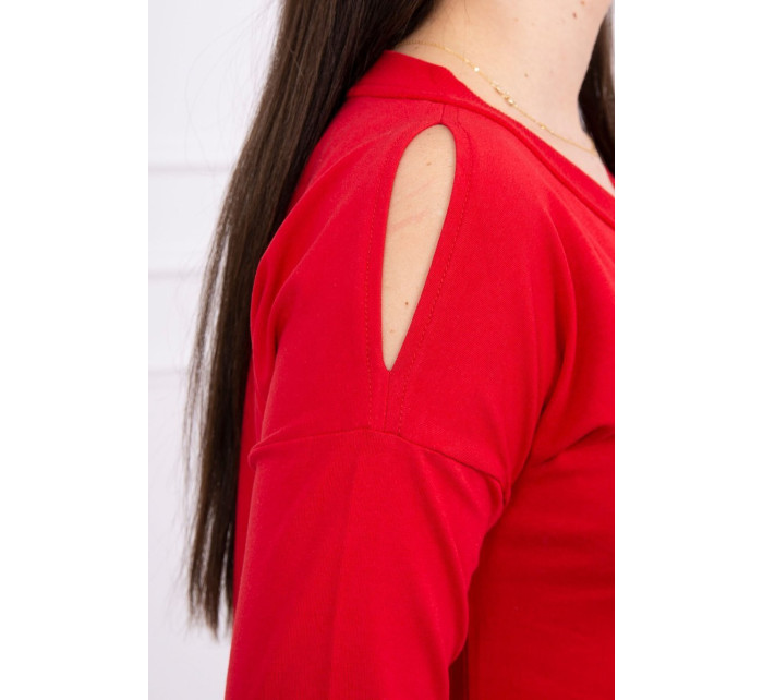 Šaty s 3D grafikou, čipková červená