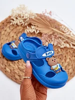 Klapki Dziecięce Piankowe Z Ozdobą Niebieskie Opleja