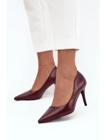 Dámské lodičky z eko kůže bordové model 21711396 - Boto Dámské lodičky z eko kůže bordové model 21711396 - Boto