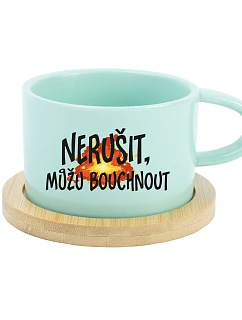 NERUŠIŤ, MOŽNO BUDEM BÚCHAŤ. – šálka s motívom makronky, 200 ml