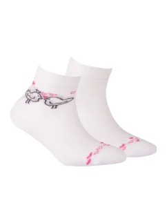 TENKÉ PONOŽKY FARBA 6-11 ROKOV DIEVČATÁ BIELA 27/29