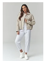 teplá šnúrová bunda model 225692 Makadamia