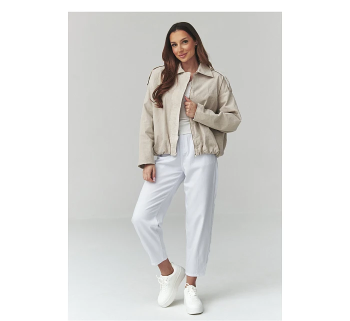 teplá šnúrová bunda model 225692 Makadamia