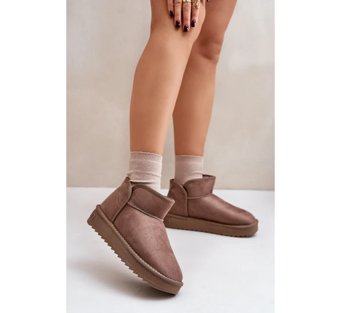 Dámské Sněhule Na Platformě model 21677079 Taupe - D.Franklin