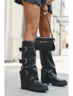 Zateplené dámské kozačky se  Černé model 21709299 - Boto