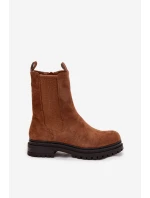 Dámské boty na zip Camel model 21758928 - Boto Dámské boty na zip Camel model 21758928 - Boto