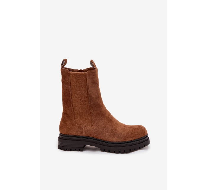 Dámské boty na zip Camel model 21758928 - Boto Dámské boty na zip Camel model 21758928 - Boto