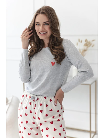 model 22322079 DÁMSKÉ DLOUHÉ PYŽAMO CORIN S–XL - Taro