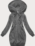 Tmavosivá dlhá tepláková mikina (YS10005-5)