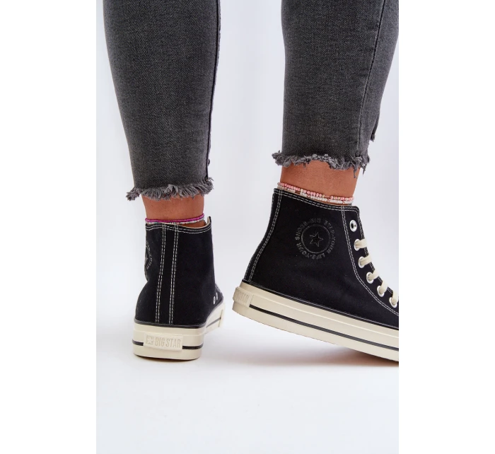 Dámské vysoké tenisky Big Star model 21654788 černé - Big Star Shoes