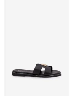Ploché Pantofle S A Dekorací Černé model 21685567 - Boto