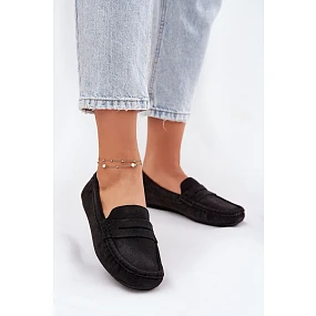 Dámske semišové mokasíny Big Star RR274948 Black Dámske semišové mokasíny Big Star RR274948 Black