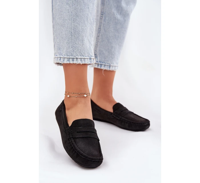 Zamszowe Mokasyny Damskie Big Star RR274948 Czarne