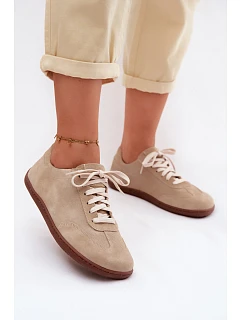 Kožené semišové dámské tenisky Barefoot model 22133332 Béžové - Zazoo
