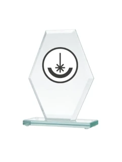 Trofeum szklane grawerowane