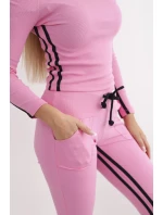 Súprava s dvojitými pruhmi svetloružovej farby