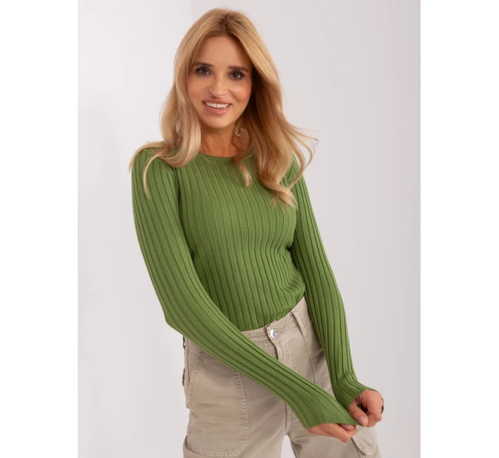 Sweter PM SW model 18900662 khaki - FPrice Sweter PM SW model 18900662 khaki - FPrice