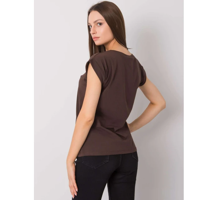 Tričko RV TS 4833.24P tmavohnedé