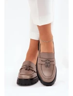 Dámske kožené mokasíny "Miś" Vinceza - béžové