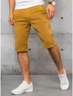 Pánske horčicové džínsové šortky FashionStreet SX1434 Pánske horčicové džínsové šortky FashionStreet SX1434