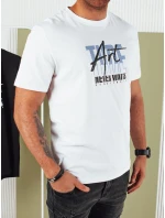 Pánské bílé tričko s potiskem Dstreet model 21973693 - FashionStreet