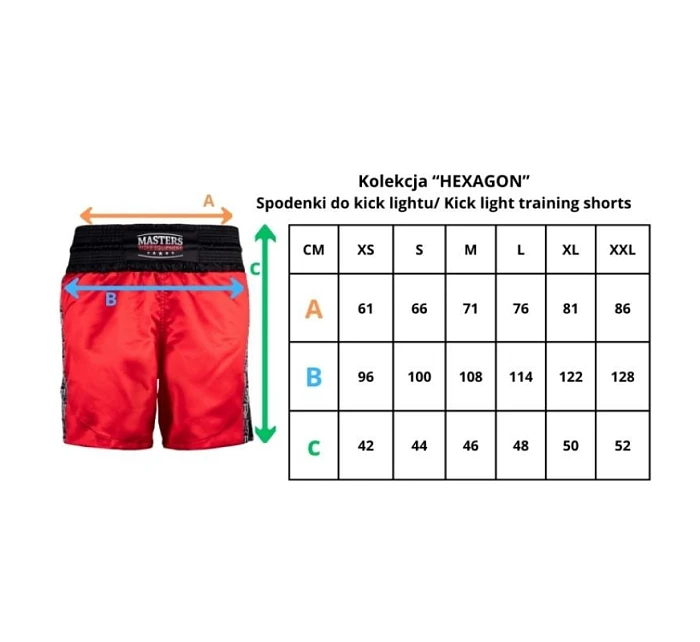 Ľahké kopacie šortky MASTERS "HEXAGON" (schválené WAKO) Ľahké kopacie šortky MASTERS "HEXAGON" (schválené WAKO)