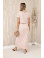 Viskózové šaty s vreckami púdrovo ružové Viskózové šaty s vreckami púdrovo ružové